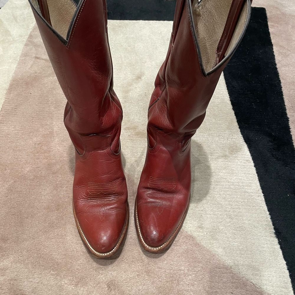 Frye Brown Boots Classic Western Leather